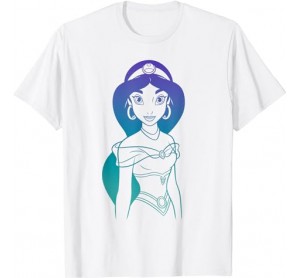 Disney Aladdin Princess Jasmine Gradient Sketch T-Shirt T-Shirt